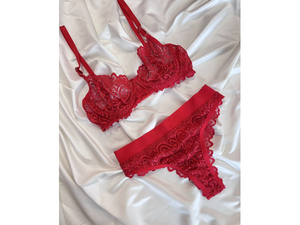 Комплект спокусливого мережева "Rouge Amour" - mod 0007745 будь на висоті